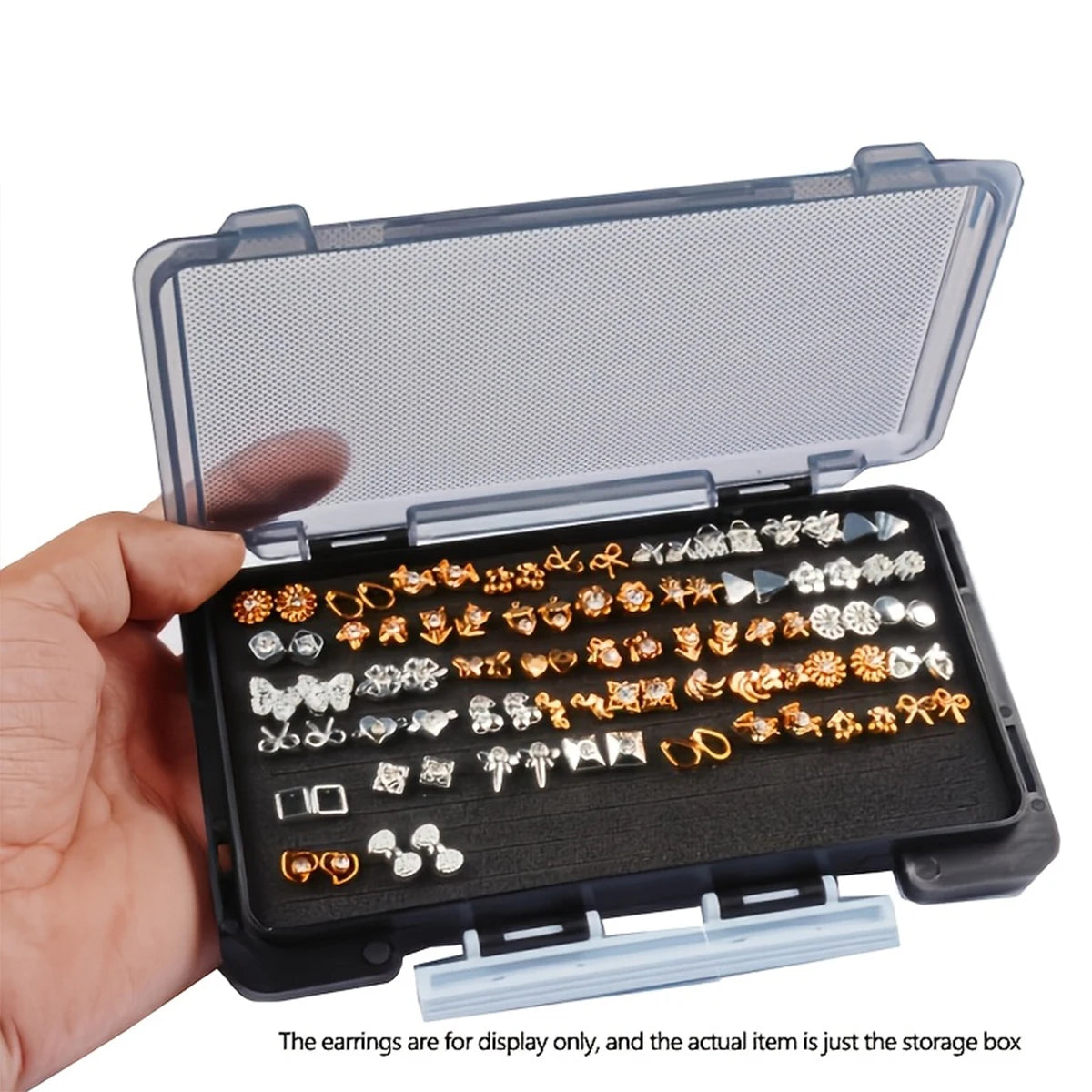 Large Capacity Jewelry Storage Box - Portable Earring & Accessories Organizer