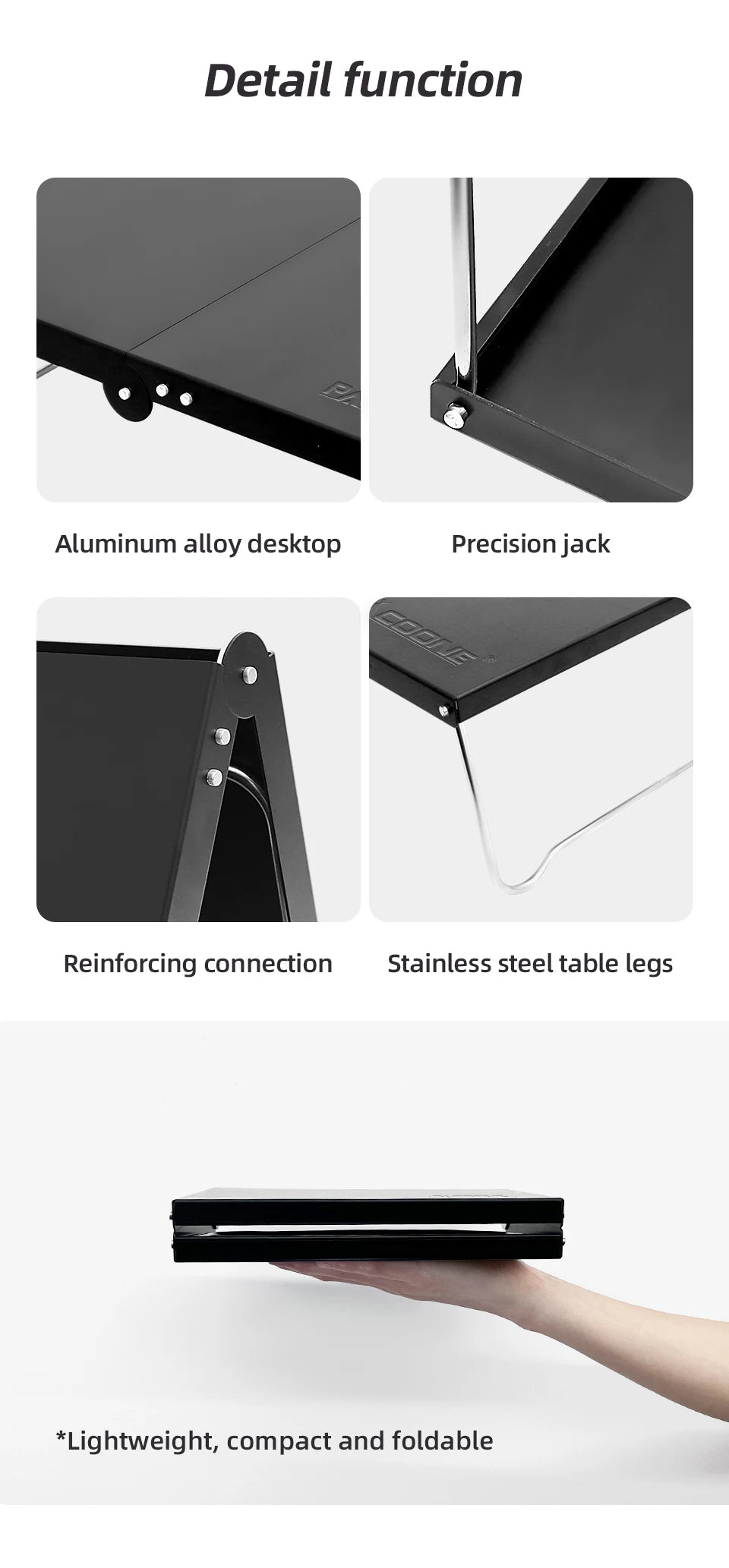 Portable Foldable Camping Table – Ultralight MDF Mini Coffee Table for Outdoor Hiking & Picnic Use