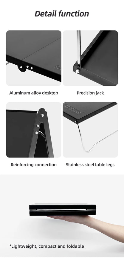 Portable Foldable Camping Table – Ultralight MDF Mini Coffee Table for Outdoor Hiking & Picnic Use