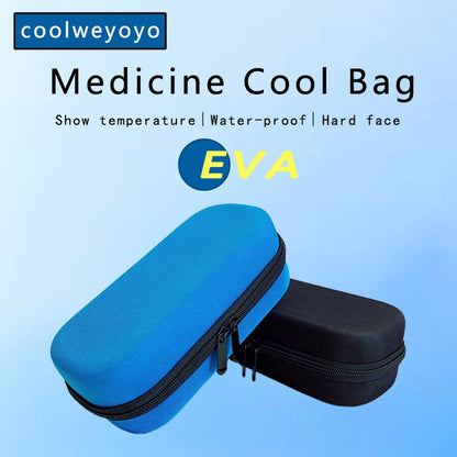 Medical Cooler Travel Pouch with 4 Ice Packs – EVA Insulin Pen Case & Drug Freezer Box for Diabetes Cooling Storage