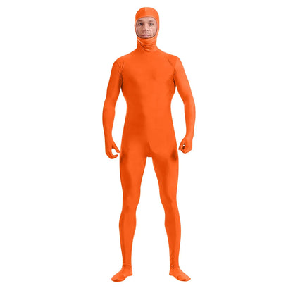 Full Body Zentai Suit for Men – Halloween Second Skin Tight Spandex Nylon Bodysuit Cosplay Costume