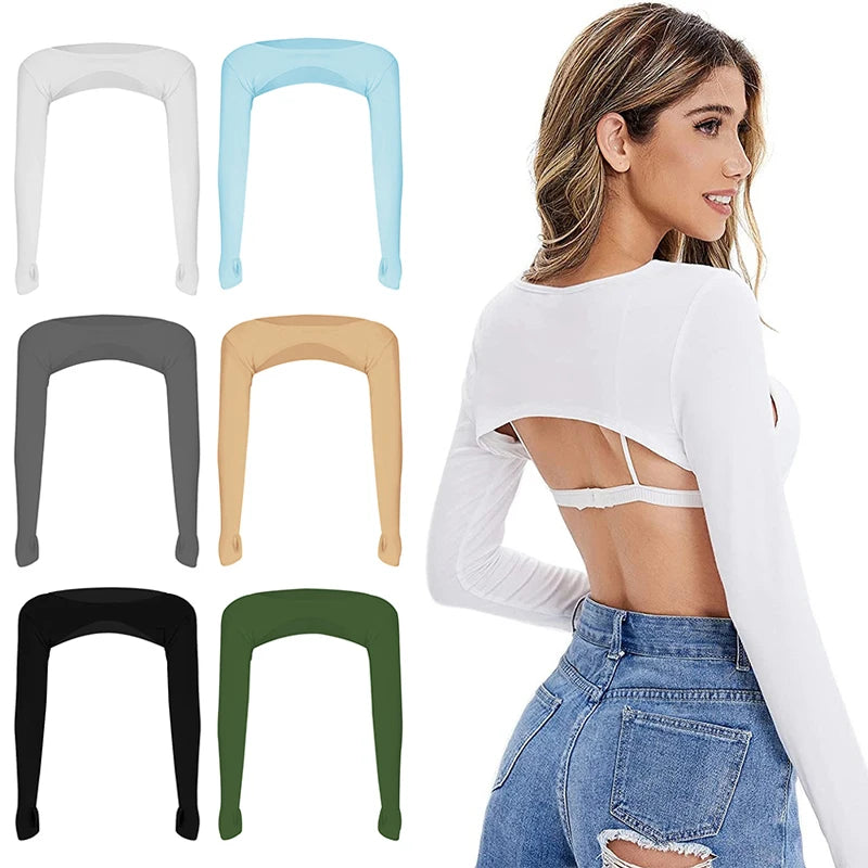 Women’s Summer Ice Silk Shawl – Long Sleeve Sunscreen Arm Sleeves & Cropped Outdoor Cardigan