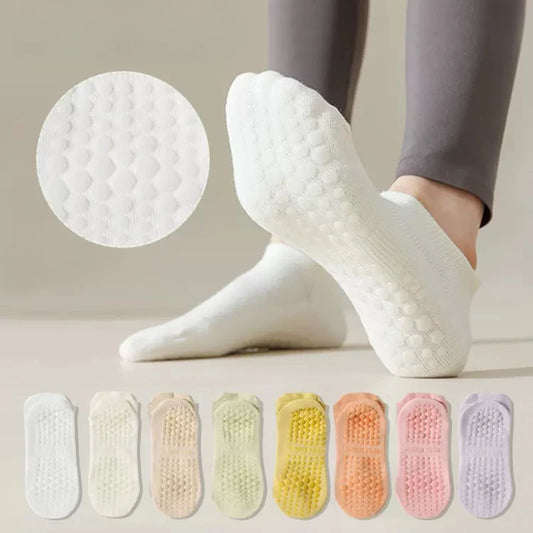 Mesh Breathable Yoga Socks: Cotton Low Cut for Women - Ideal for Gym, Fitness, Dance & Pilates - Non-slip, Professional Sports Footwear