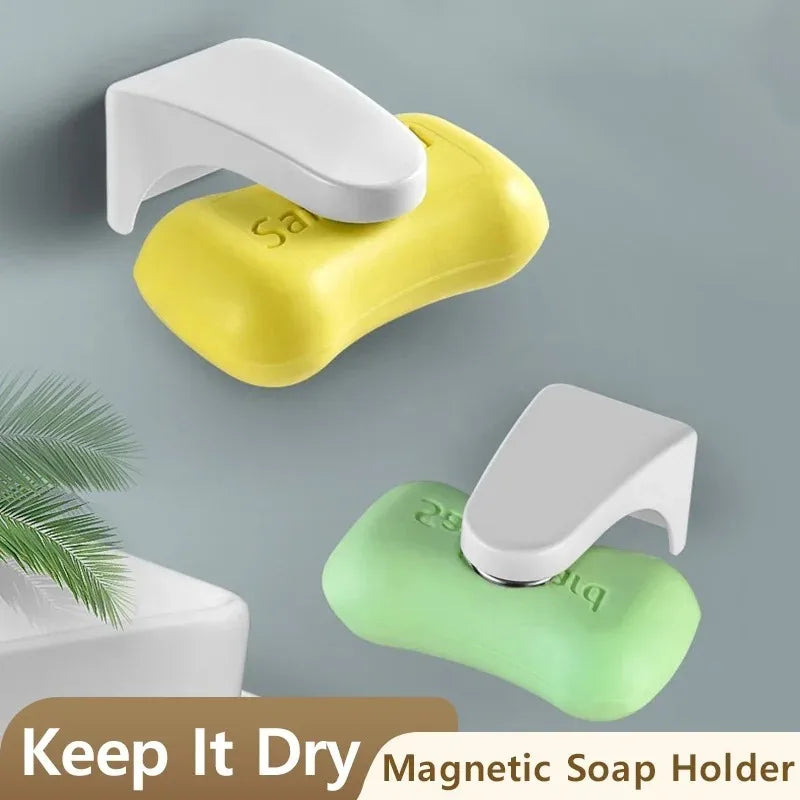 Magnetic Soap Holder – Punch-Free Drainable Soap Box for Bathroom & Toilet