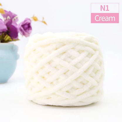 QJH Chunky Blanket Yarn – Luxury Thick Polyester Jumbo Knitting & Crochet Yarn for Blankets & Pillows, 100g Ball