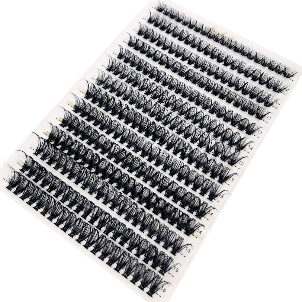 HBZGTLAD 280Pcs 3D Mink Eyelash Clusters Set – Handmade 10D 60D 80D Natural Style False Eyelashes Extension Bundle Pack