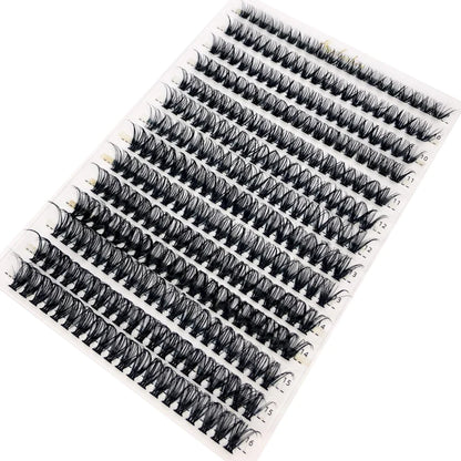 HBZGTLAD 280Pcs 3D Mink Eyelash Clusters Set – Handmade 10D 60D 80D Natural Style False Eyelashes Extension Bundle Pack