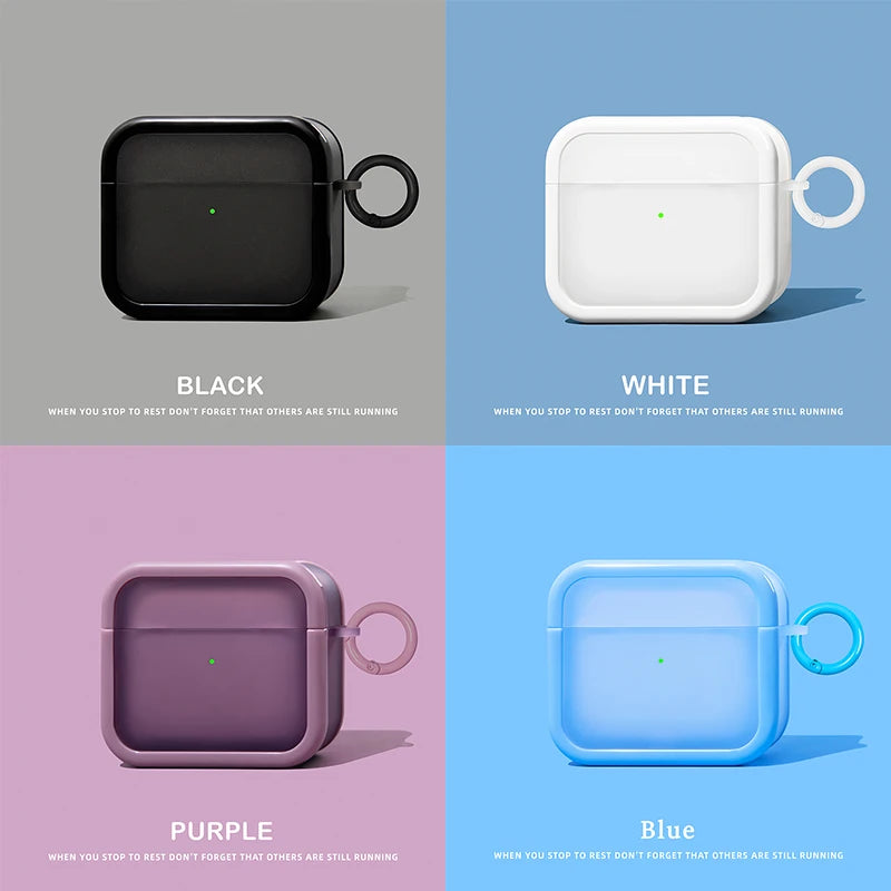 Translucent Bluetooth Earphone Case for AirPods 1/2/3/4 & AirPods Pro 2 — TPU Shockproof Protective Cover