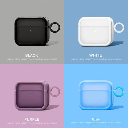 Translucent Bluetooth Earphone Case for AirPods 1/2/3/4 & AirPods Pro 2 — TPU Shockproof Protective Cover