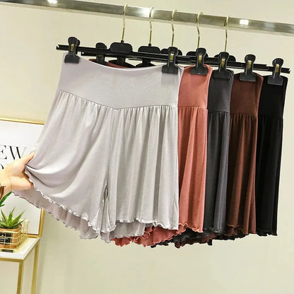 Women's Modal Sleep Shorts - Loose Wide-Leg Casual Summer Homewear