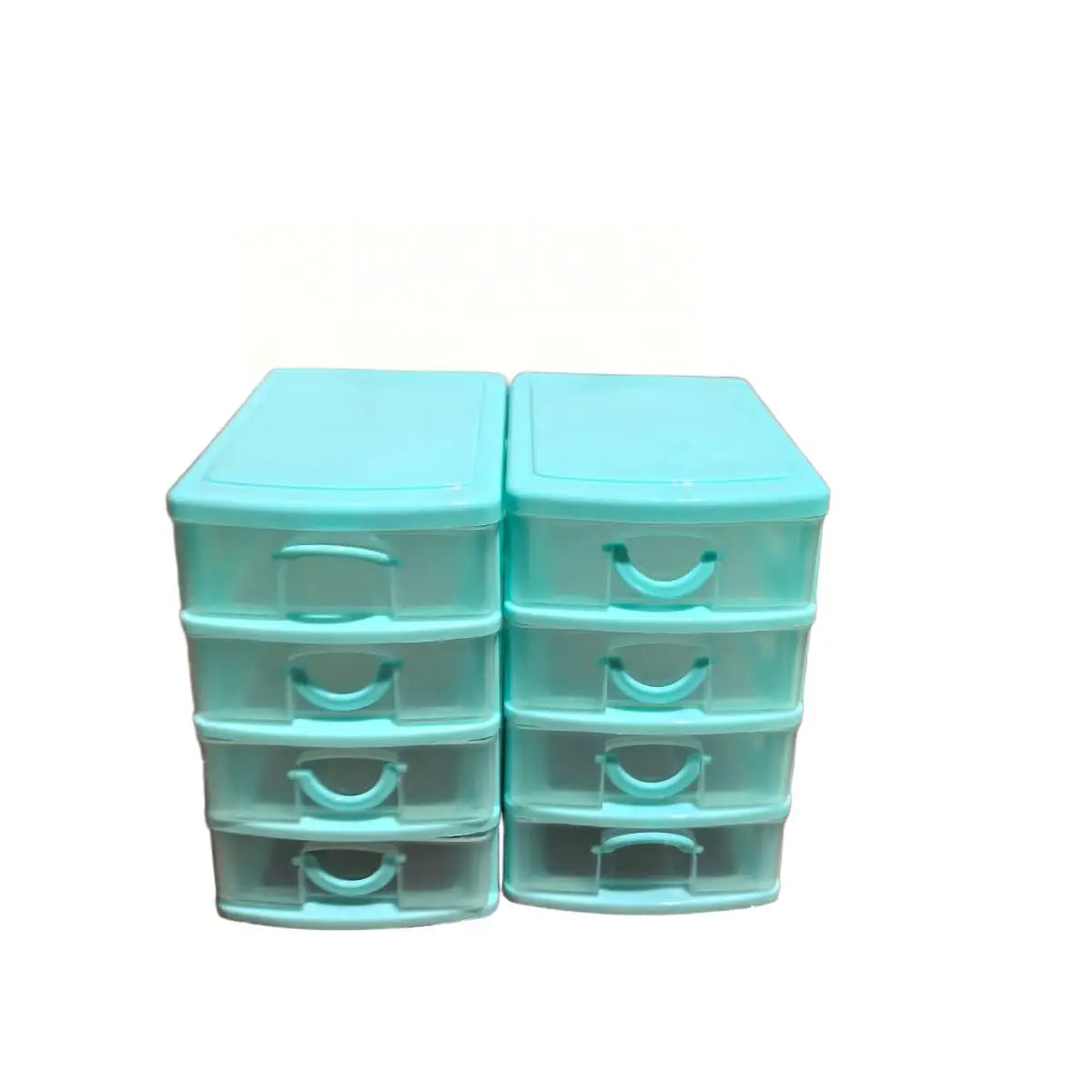 4 Layer Jewelry Storage Box - Transparent Drawer Organizer with Rhinestone Earring Storage Design