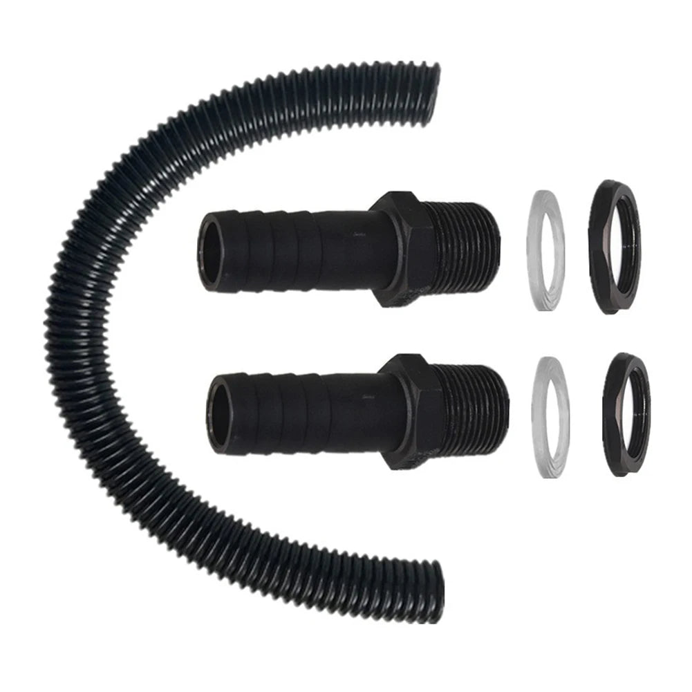 25mm Rain Barrel Hose Connector - Plastic Link Pipe Extension Kit for Garden Water Collection Systems