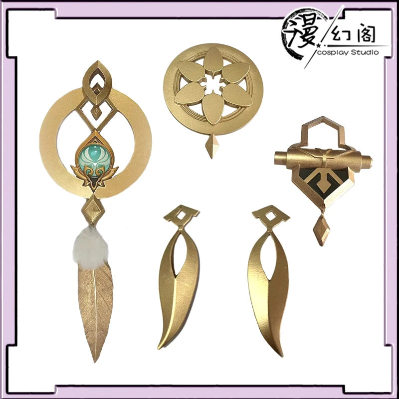 Scaramouche Wanderer Cosplay Accessory - Kunikuzushi Bamboo Hat Vision of God 3D Printed Prop