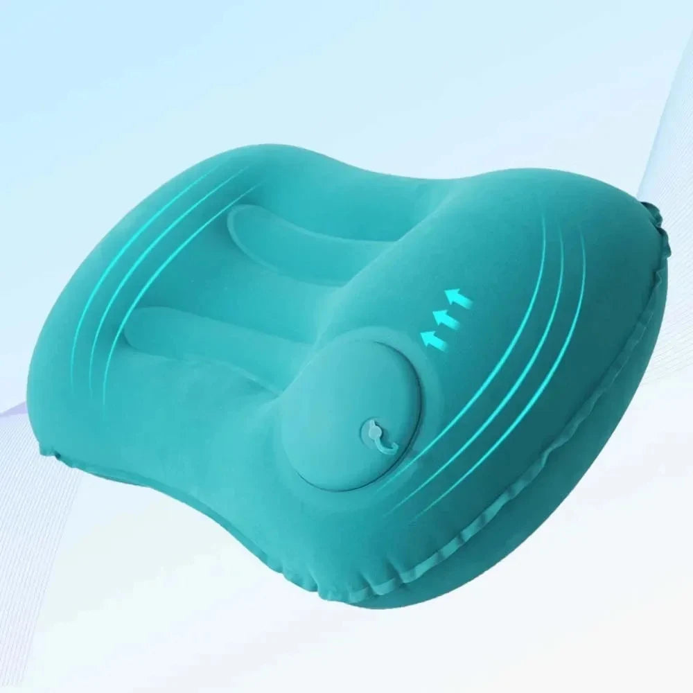 Portable Inflatable Pillow – Ultra-Soft Camping, Pool & Car Pillow for Neck and Lumbar Support