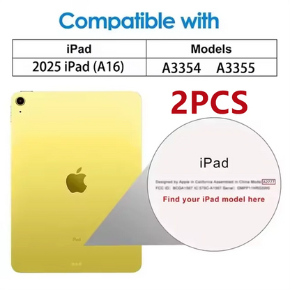 2PCS 9H Tempered Glass Screen Protector for iPad (10.2/9.7/10.5/10.9/11) Pro, Air & Mini – Anti-Scratch HD Protective Film
