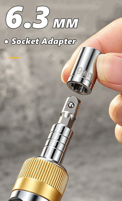14-in-1 Rotary Ratchet Screwdriver Set - Magnetic Torx & Phillips Bits for Motor Repair and DIY Projects