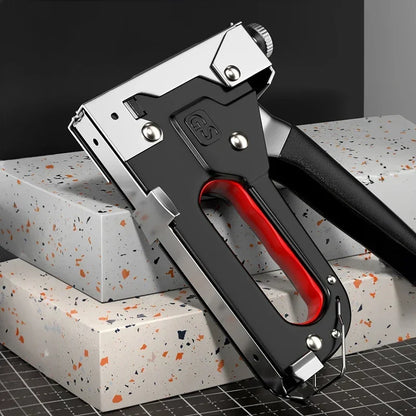 Manual Light-Duty Nailing Gun – Home & Woodworking Staple Gun for Carpentry, U/T/N Type Direct Nail Tool for DIY Projects