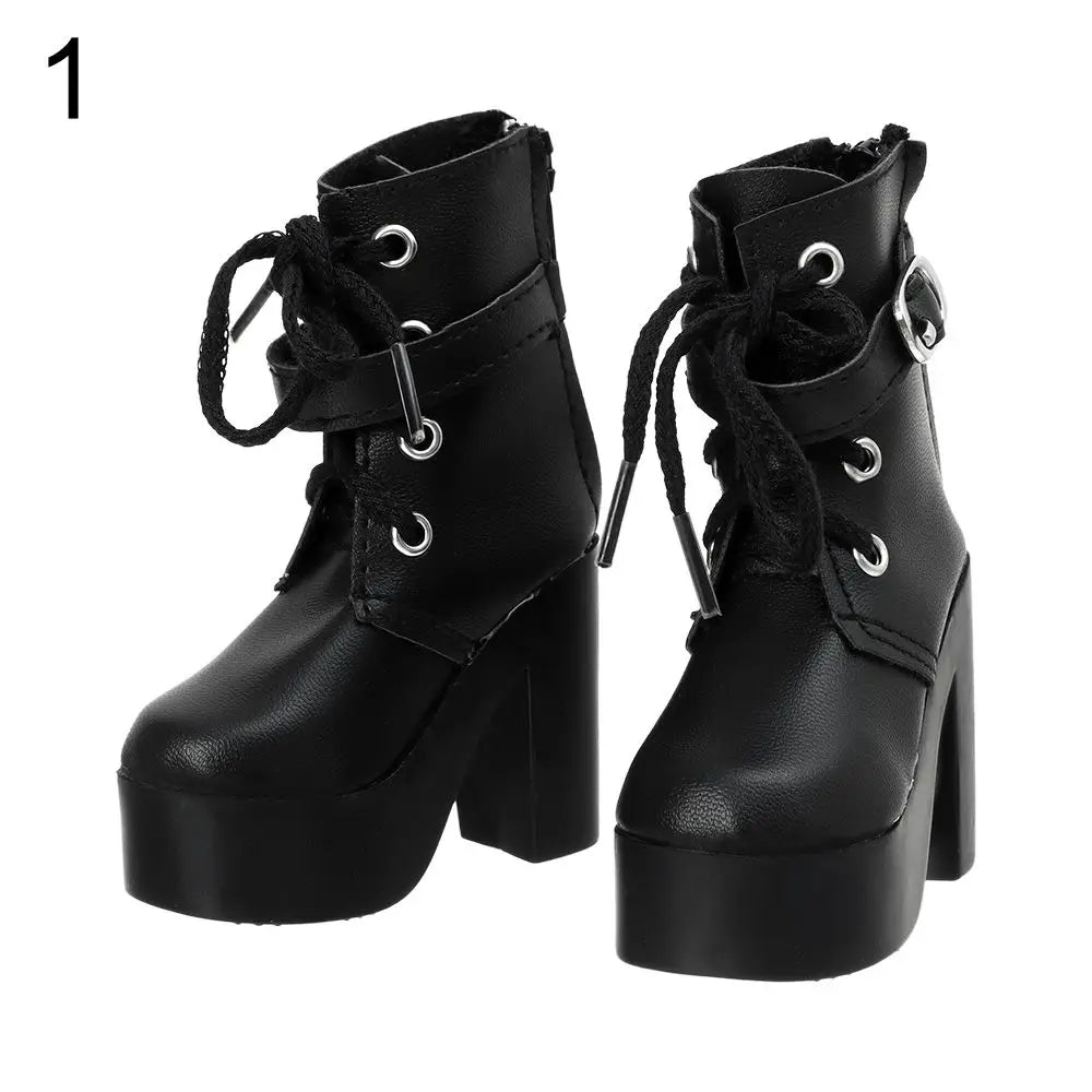 BJD Doll Accessories 60cm – 1/3 Scale 7.5cm High Heel Boots & Sandals for Girl Dolls, Dress-Up Playhouse Toy Shoes
