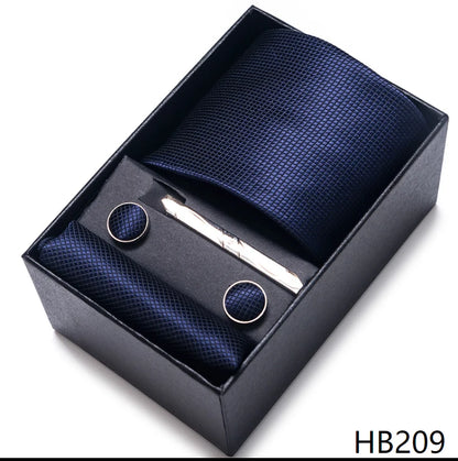 Men’s Tie and Pocket Square Gift Set – 2023 Mixed Colors Paisley Necktie in Box, Wedding Suit Accessory