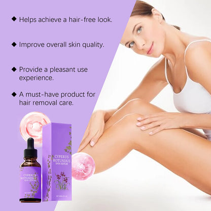 Cyperus Rotundus Hair Growth Inhibitor Oil - Gentle Body Hair Growth Slowing Treatment for Women & Men