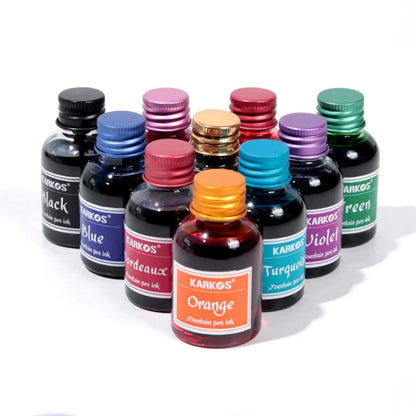 Pure Colorful Fountain Pen Ink — High-Quality 20/30/70ml Refill for Calligraphy, Writing & School Stationery