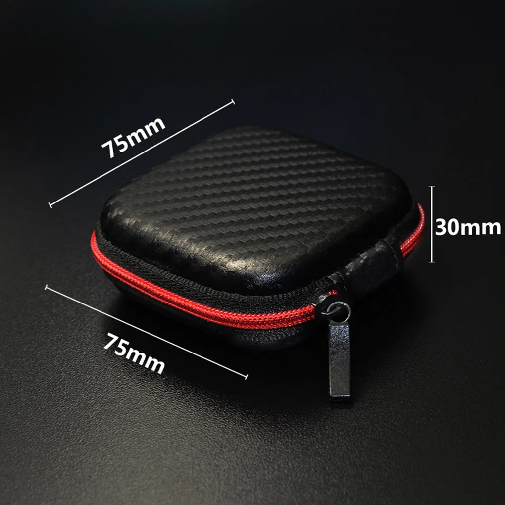 KZ Earphone Case – Portable EVA Zipper Headset Storage Box with Logo, Square Compression Organizer for Headphones