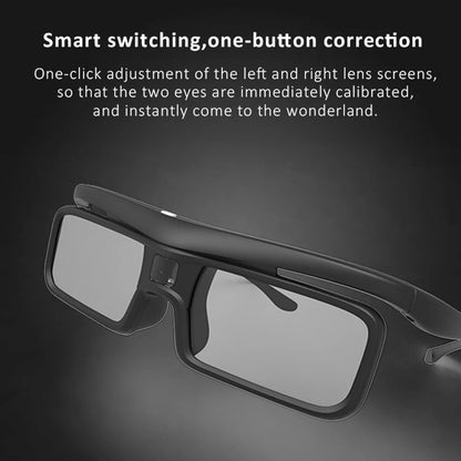 2025 DLP Link Active Shutter 3D Glasses – USB Rechargeable Eyewear for Home Cinema DLP Projectors (Not for All TVs)