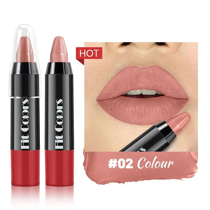 8-Color Velvet Matte Lipstick Pencil – Waterproof, Long-Lasting Sexy Red Lip Tint Non-Stick Makeup Pen