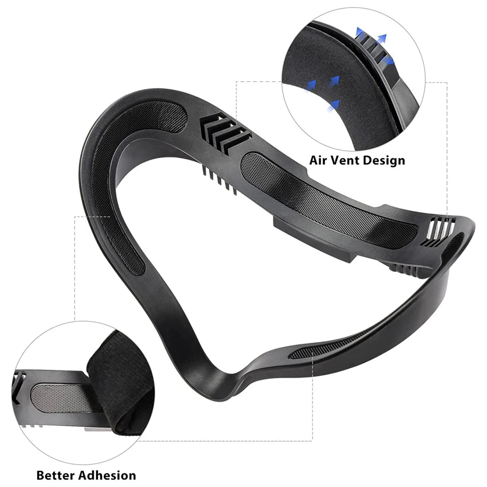Breathable Soft Face Mask Replacement for Oculus Quest 2 — 3-in-1 Facial Interface Bracket Foam Pad Accessory