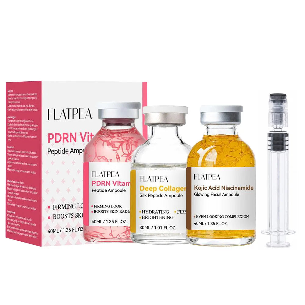 PDRN Vitamin Silk Peptide Ampoule Serum - 30ml Brightening, Hydrating & Firming Facial Serum with Salmon DNA