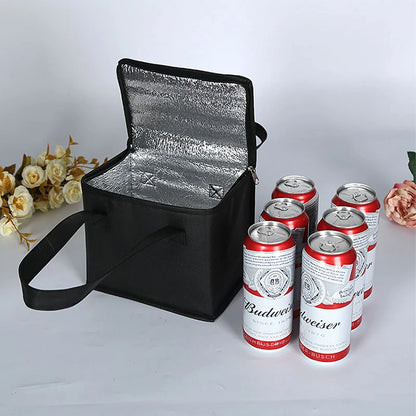 Portable Insulated Lunch Cooler Bag – Folding Thermal Picnic Tote, Ice Pack Food & Drink Carrier, Beer Delivery Bag