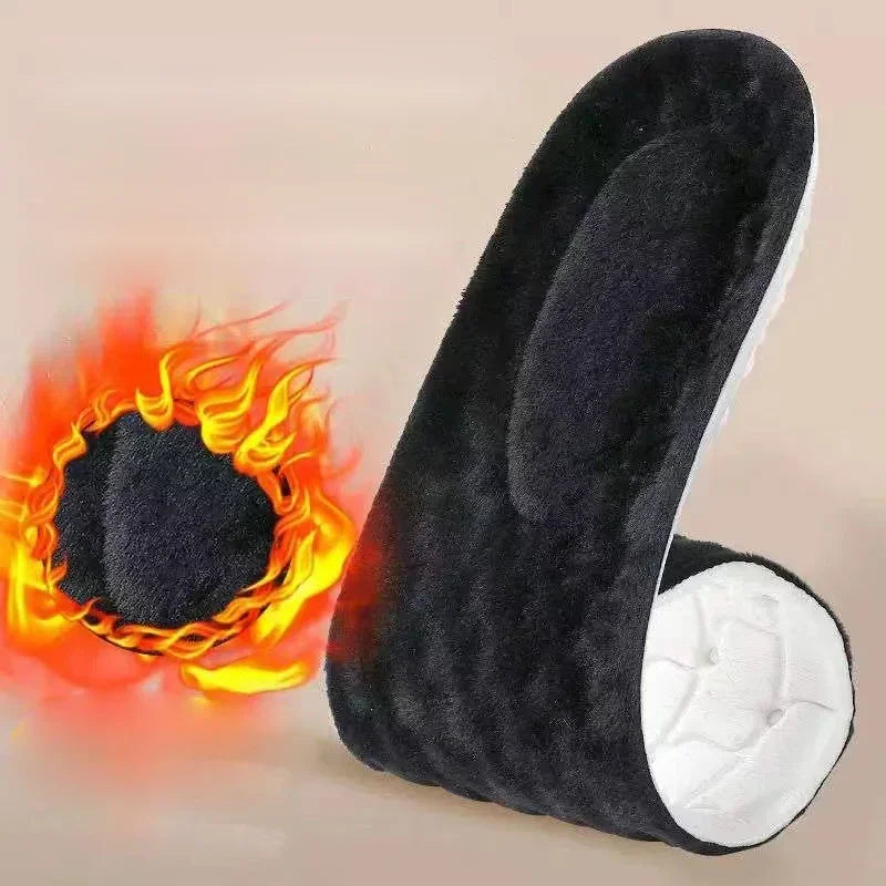 2PCS Self-Heating Thermal Insoles – Winter Warm Wool Memory Foam Shoe Pads for Men & Women Sports Shoes