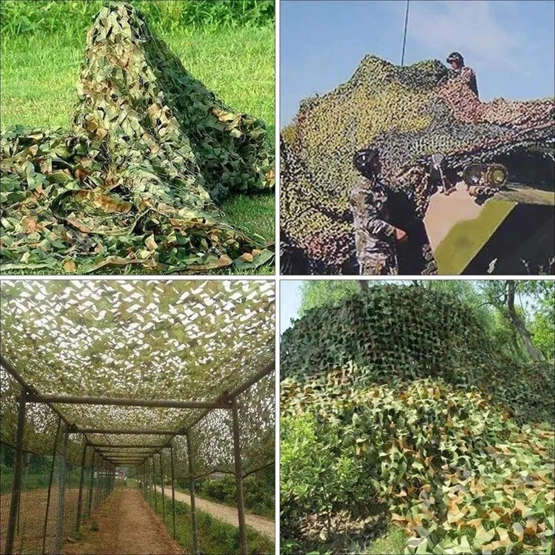 Camouflage Hunting Net - Outdoor Shade Mesh for Car Tent Awning, Sun Protection & Forest Concealment