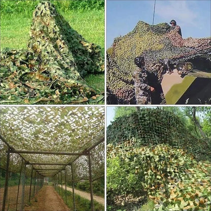Camouflage Hunting Net - Outdoor Shade Mesh for Car Tent Awning, Sun Protection & Forest Concealment