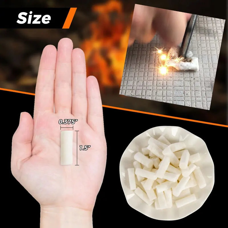30/60pcs Fire Starter Cotton Sticks – Mini Portable Emergency Fire Starters for Camping & Hiking