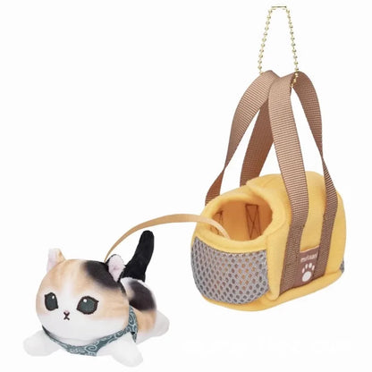 Hot Kawaii Plush Keychain Pendant — Mofusand Shark Cat & Cross-Dressing Hello Kitty/Kuromi Backpack Charm