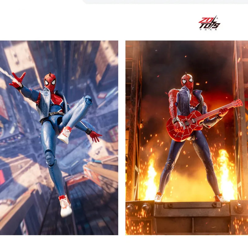 Spider-Man Action Figure - Miles Morales, Scarlet Spider, Hobie Brown & Iron Spider Collectible Toy Gift