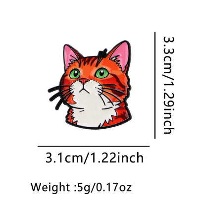 Starry Night Cat Brooch - Van Gogh-Inspired Enamel Pin Badge and Artistic Fashion Jewelry Gift