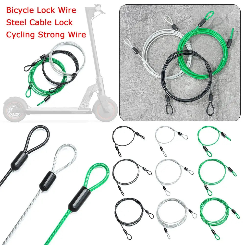Strong Steel Bicycle Lock Cable 0.5/1/2M – Anti-Theft Cycling Safety Wire Lock for MTB & Road Bikes, Durable Bike Security Rope Accessory