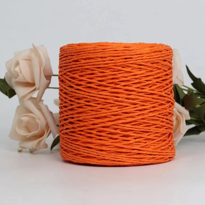 Raffia Straw Yarn - 100g Handmade Crochet Material for Summer Hats, Bags & DIY Handcraft Projects