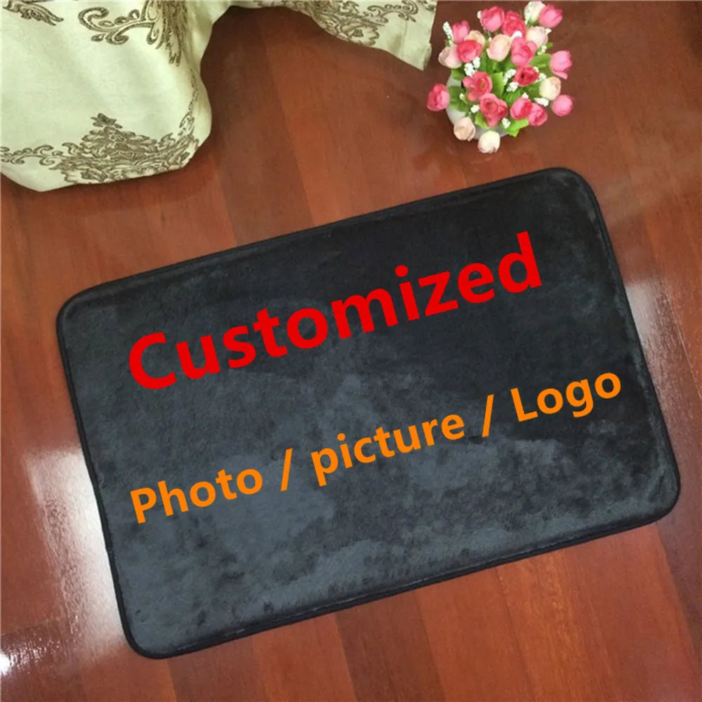 Custom Printed Area Rug - Personalized Rectangle Carpet Yoga Mat Living Room Decor Floor Mat Doormat