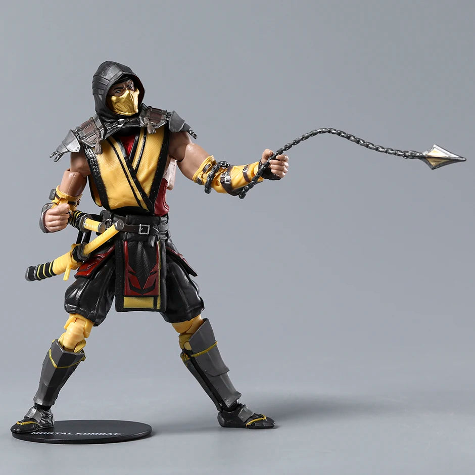 Scorpion & Sub-Zero Mortal Kombat 7" Action Figures – Exclusive Series 1 Movie Collectible Toy Dolls