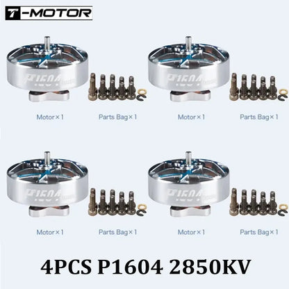 T-Motor P1604 FPV Brushless Motor — KV2850 6S / KV3800 4S, 2mm Shaft for 3.5-Inch Freestyle Sub-250g Racing Drone