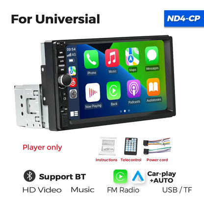 MEKEDE 1DIN MP5 Player — 7" HD Touchscreen Car Radio with USB, Bluetooth & TF Card for Universal Auto Multimedia