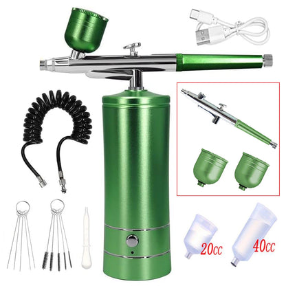Portable Airbrush Nail Compressor — Wireless Spray Gun for Nail Art, Crafts & Model Painting