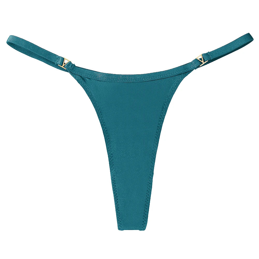 VKME Women’s Low Waist Cotton Thong Panties – Comfortable Sexy G-String Lingerie Underwear