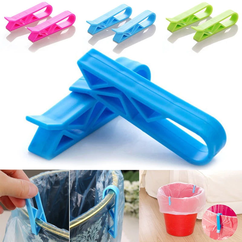 Creative Household Trash Can Clips - Garbage Bag Locks for Secure Storage and Organization (2/4PCS)