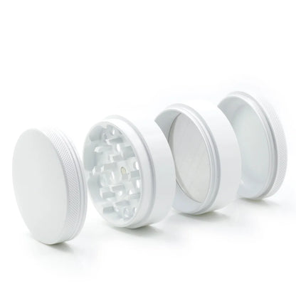 White Ceramic Coating Spice Grinder – 4-Layer 63mm (2.5") Nonstick Metal Herb Grinder