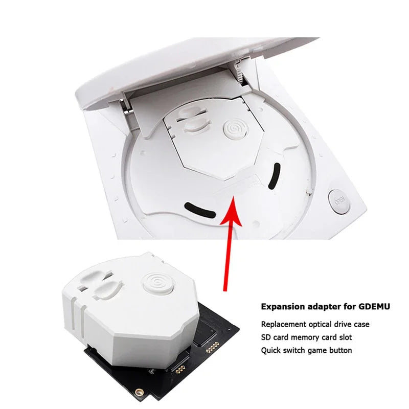 SEGA Dreamcast GDEMU V5.20.5 Emulation Board & Remote Card Mount Kit – Optical Drive Replacement for DC Console (GDU DC VA1)