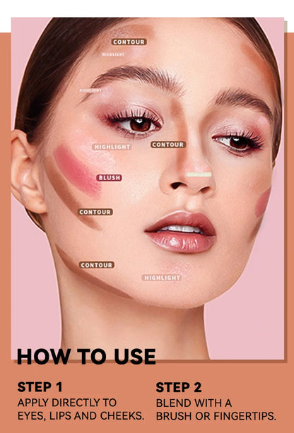 Face Pearl Stone Highlighter Stick – Long-Lasting Contour & Brightening Cheek Illuminator Makeup